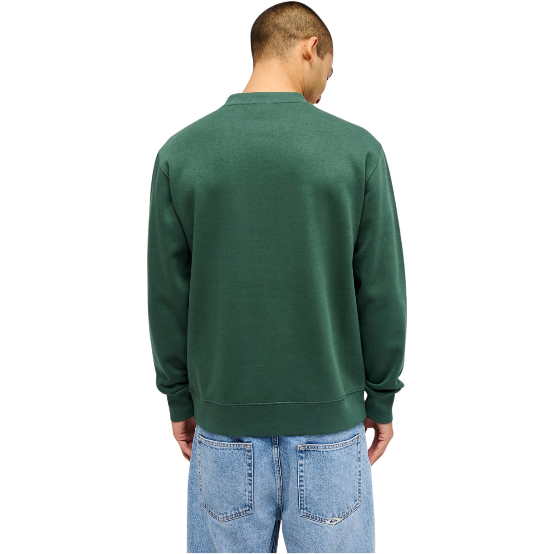 2026 Quiksilver Mens Salt Water Crew Sweatshirt EQYFT05158 - Forest